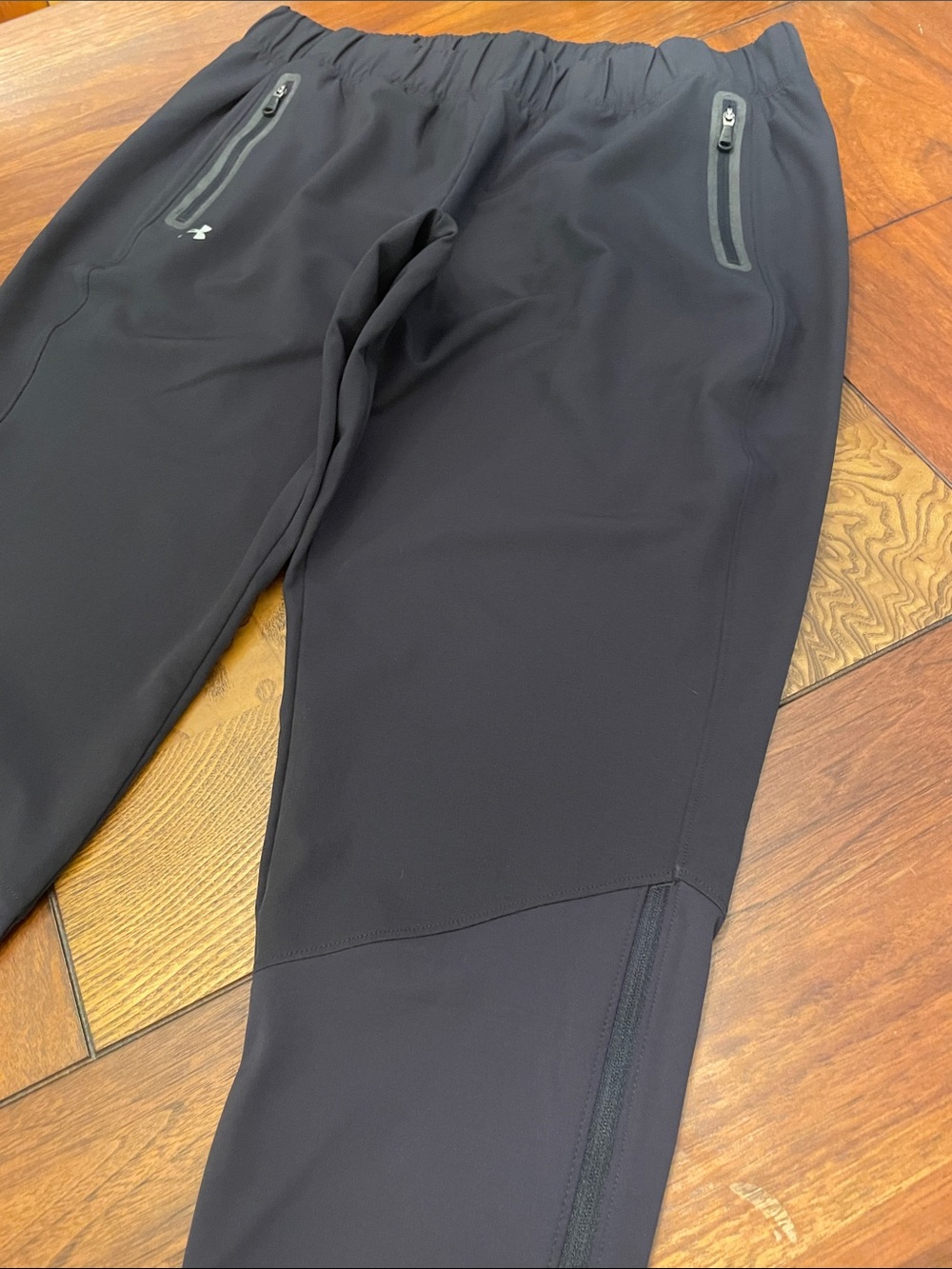 Under Armour Black Jogger Pants with Reflective Zippers C95 - Picture 4 of 13